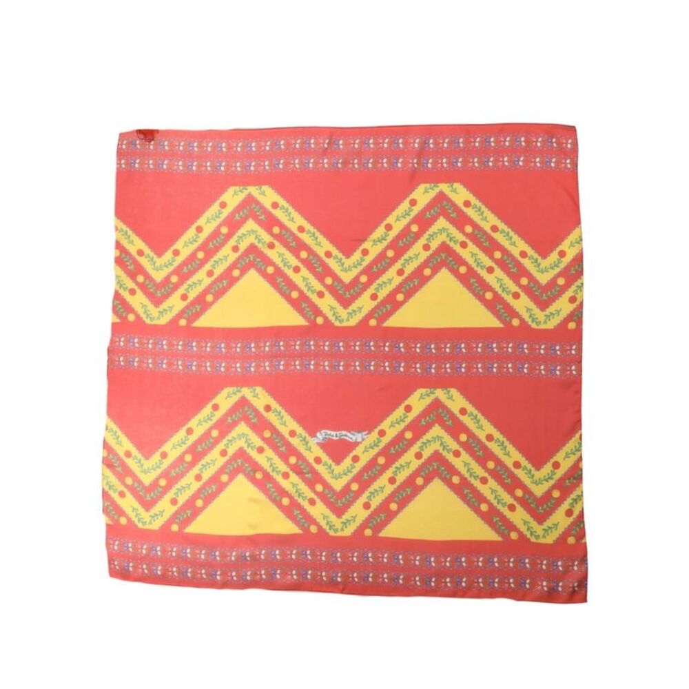 Dolce & Gabbana Multicolor Silk Geometric Square Foulard Women's Scarf